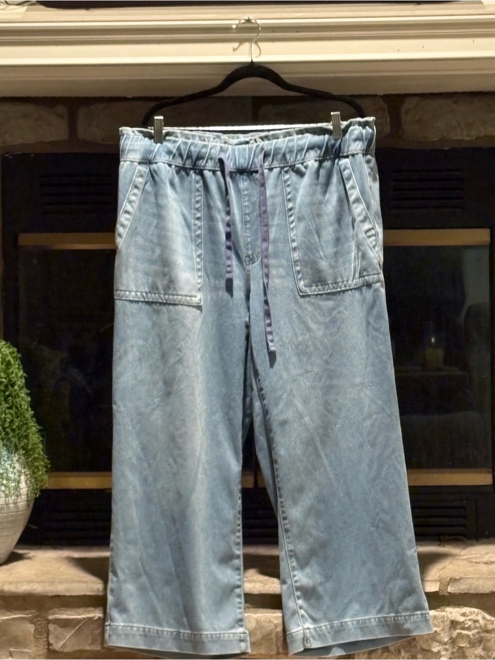 Terra & Sky Light Blue Cropped Denim Jogger Jeans
